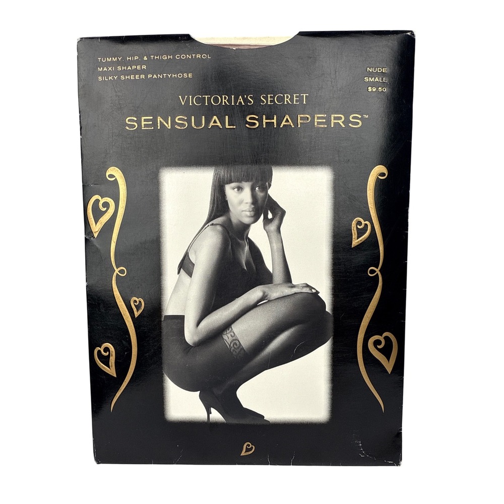 Vintage Victoria's Secret Sensual‎ Shapers Pantyhose Nude Small 90s Hosiery NEW